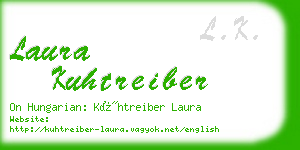 laura kuhtreiber business card